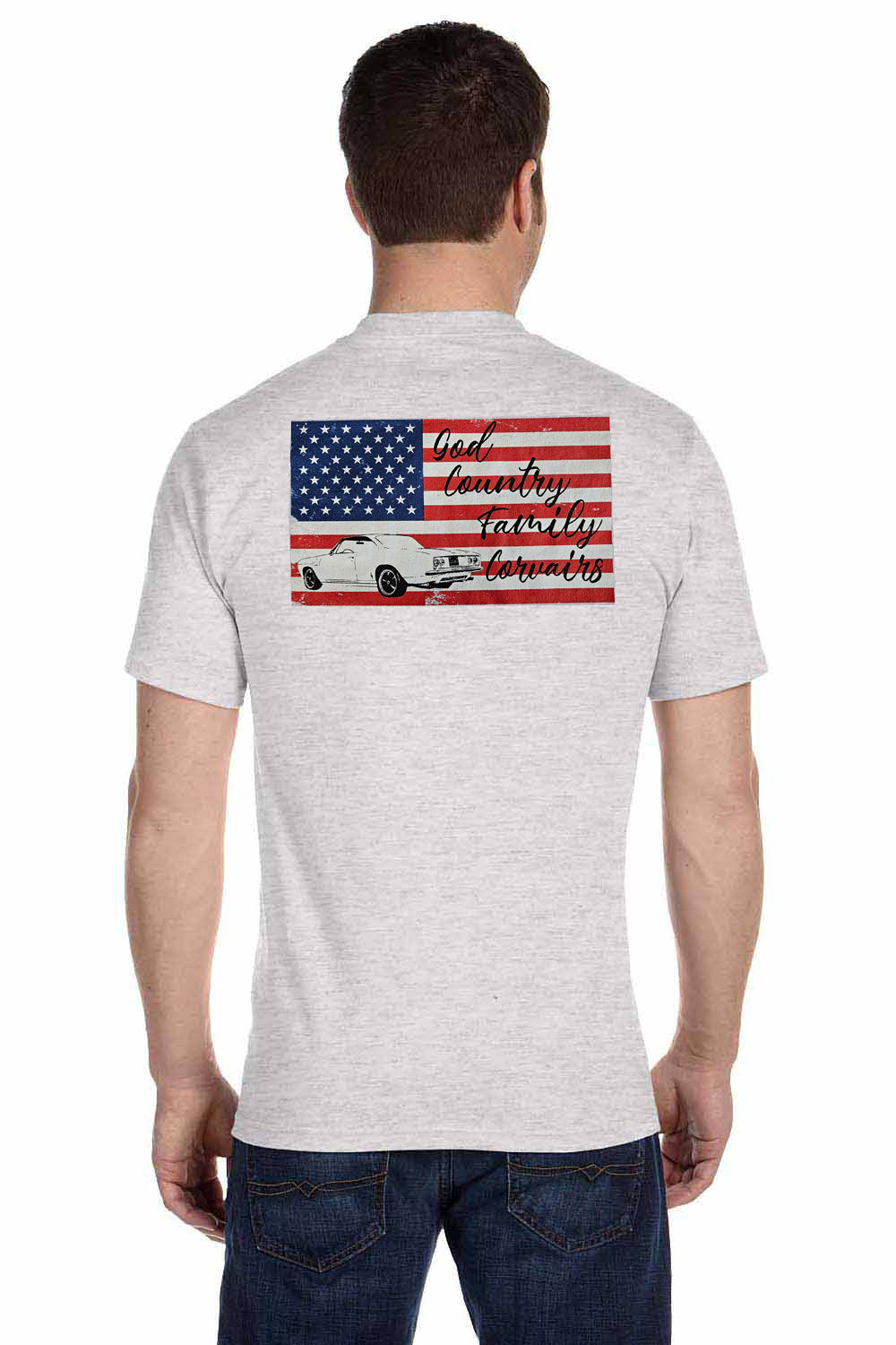 Short sleeve "God, Country, Family, Corvairs" t-shirt